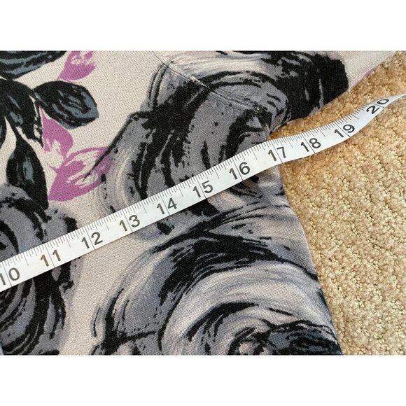 Black NWT Purple Pink Floral Cardigan Sweater with Black “Jewel” Accents Sz MP - Picture 8 of 10